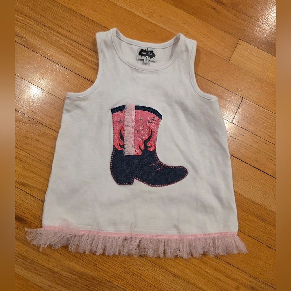 Mud Pie Cowboy Boot Tank Top